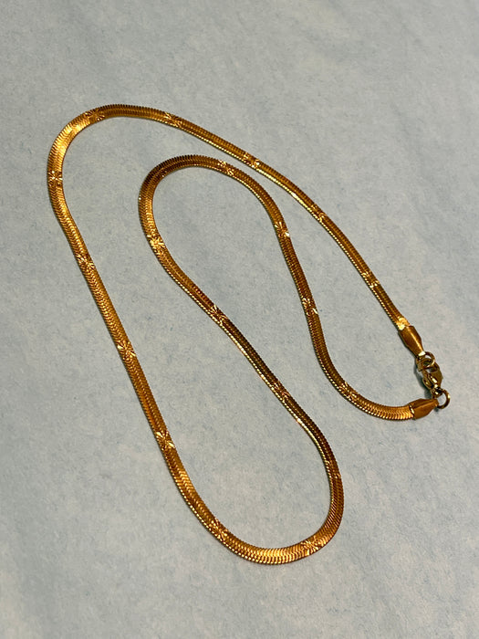 Gold snake chain necklace