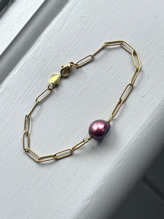 Purple Berry freshwater Pearl bracelet