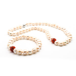 Sparkle freshwater pearl necklace - with magnetic clasp